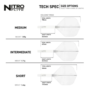 Nitro Flite - Hvítur leggur & Glær fjöður - Image 1