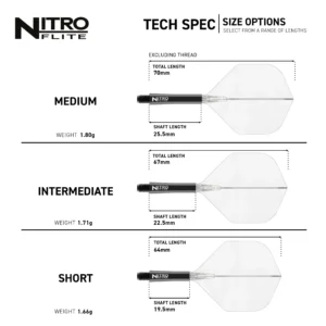 Nitro Flite - Svartur leggur & Glær fjöður - Image 1