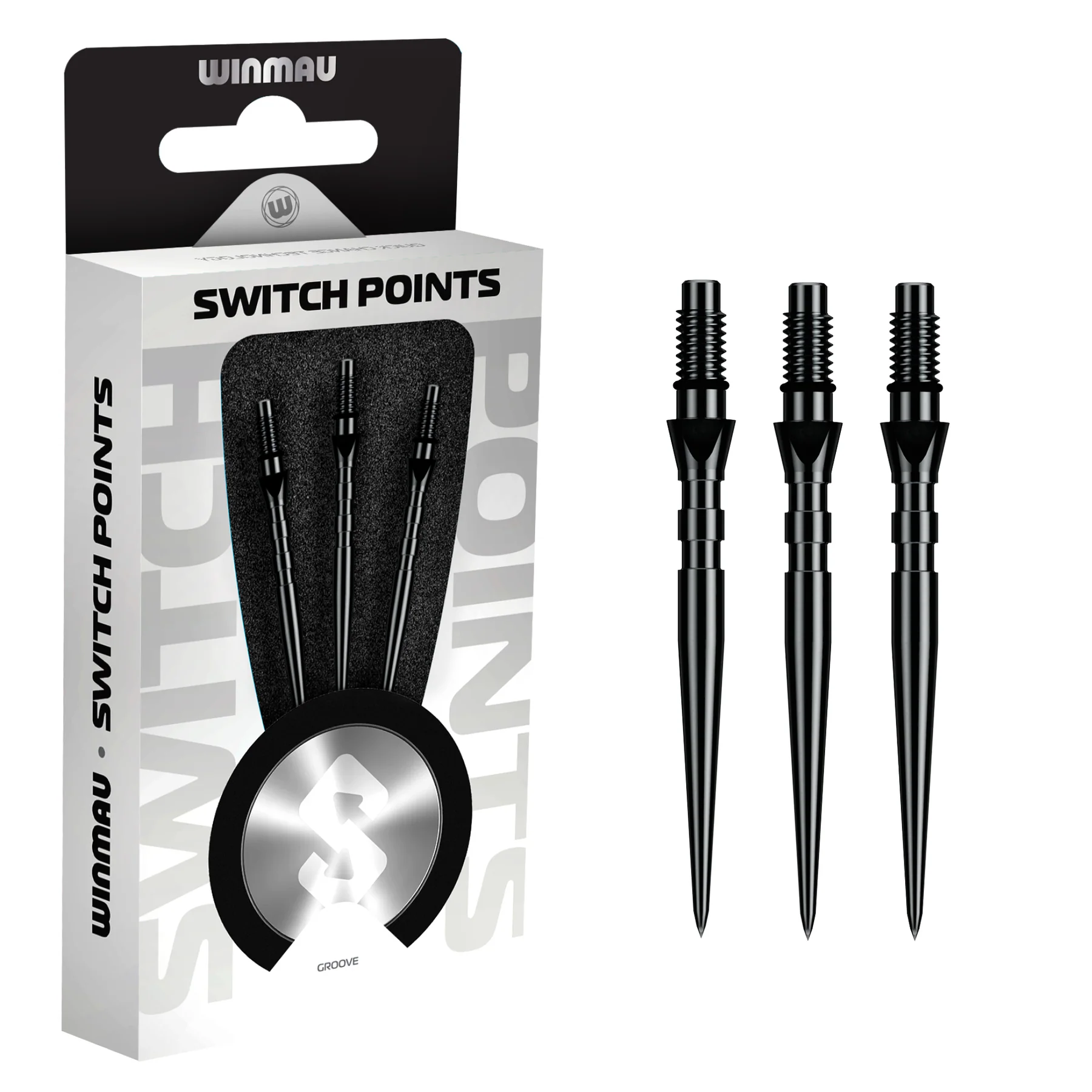 Skiptanlegir Oddar (Switch Points) - Rifflaðirgrip Svartir - Image 7