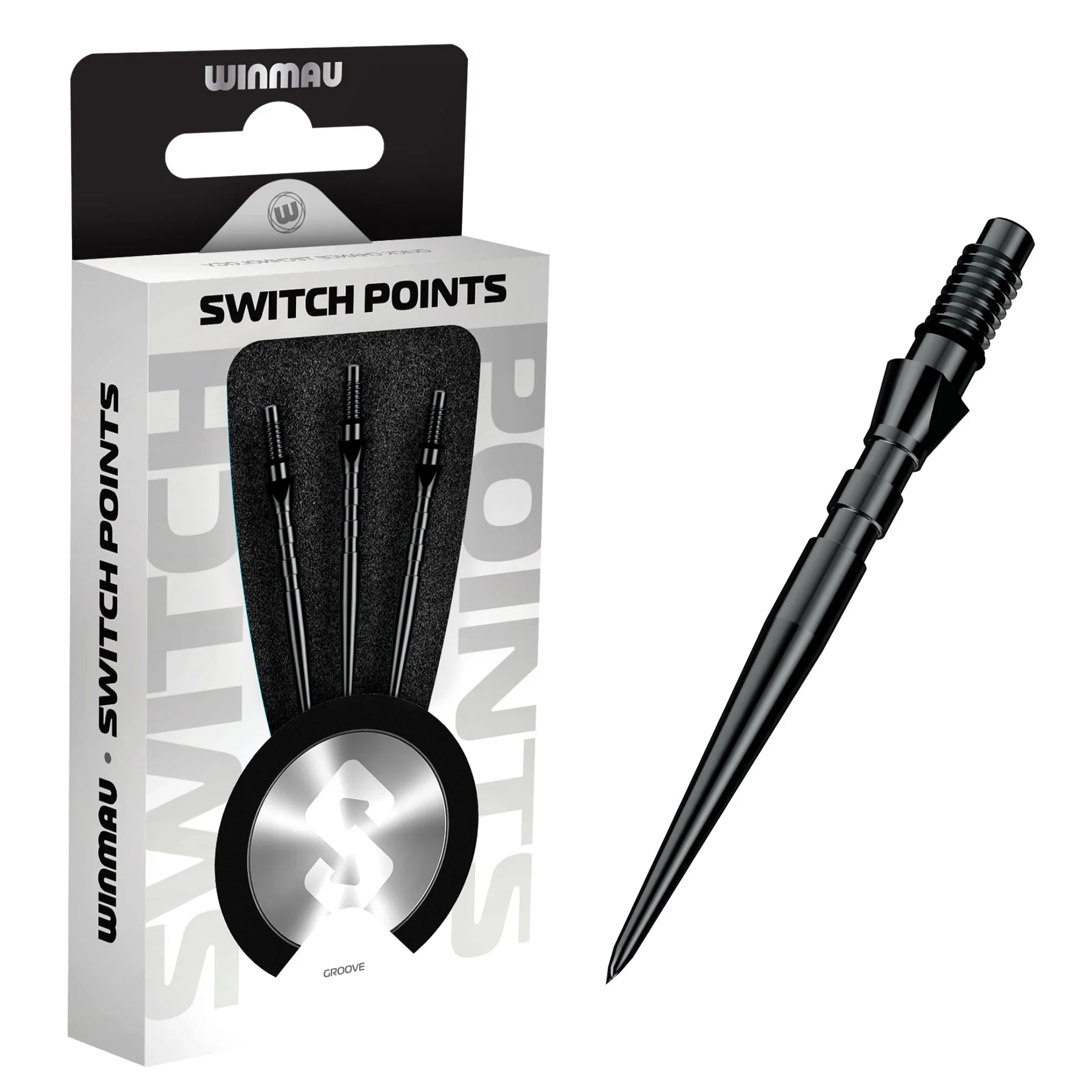 Skiptanlegir Oddar (Switch Points) - Rifflaðirgrip Svartir - Image 6